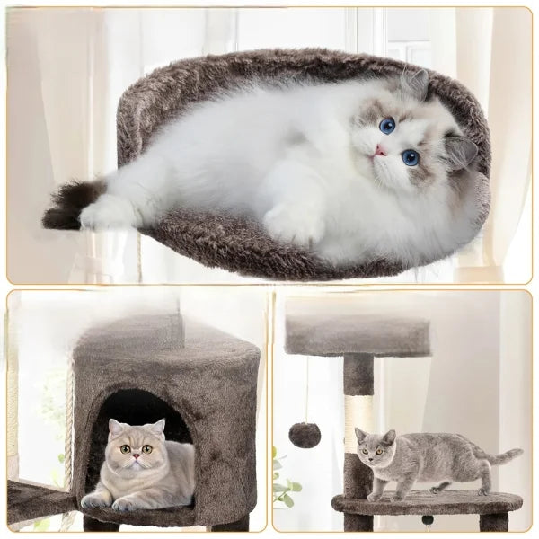 Cat Tree for Cats Velora | Climbing Centre with Sisal Scratch Posts-detaisl-03