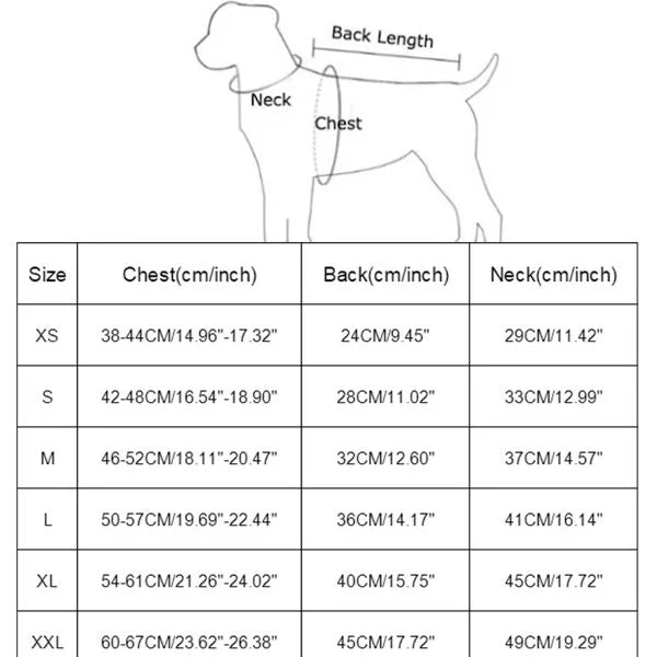 Dog Coat Warm Winter Jacket with Harness and Zip-size