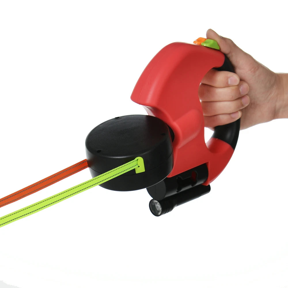 STRIDE 3-in-1 Retractable Lead with LED Torch and Waste Bag Holder
