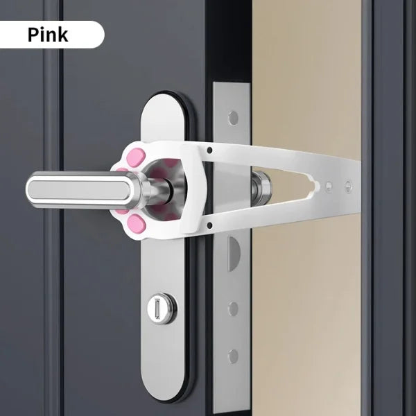 Sable Cat Accessories Adjustable Door Stopper for Pet Safety-pink