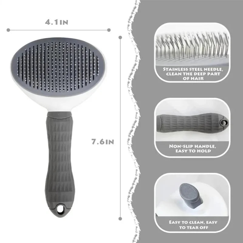 Self-Cleaning-Pet-Hair-Remover-Cat-Dog-Slicker-Brush-LINE-,.
