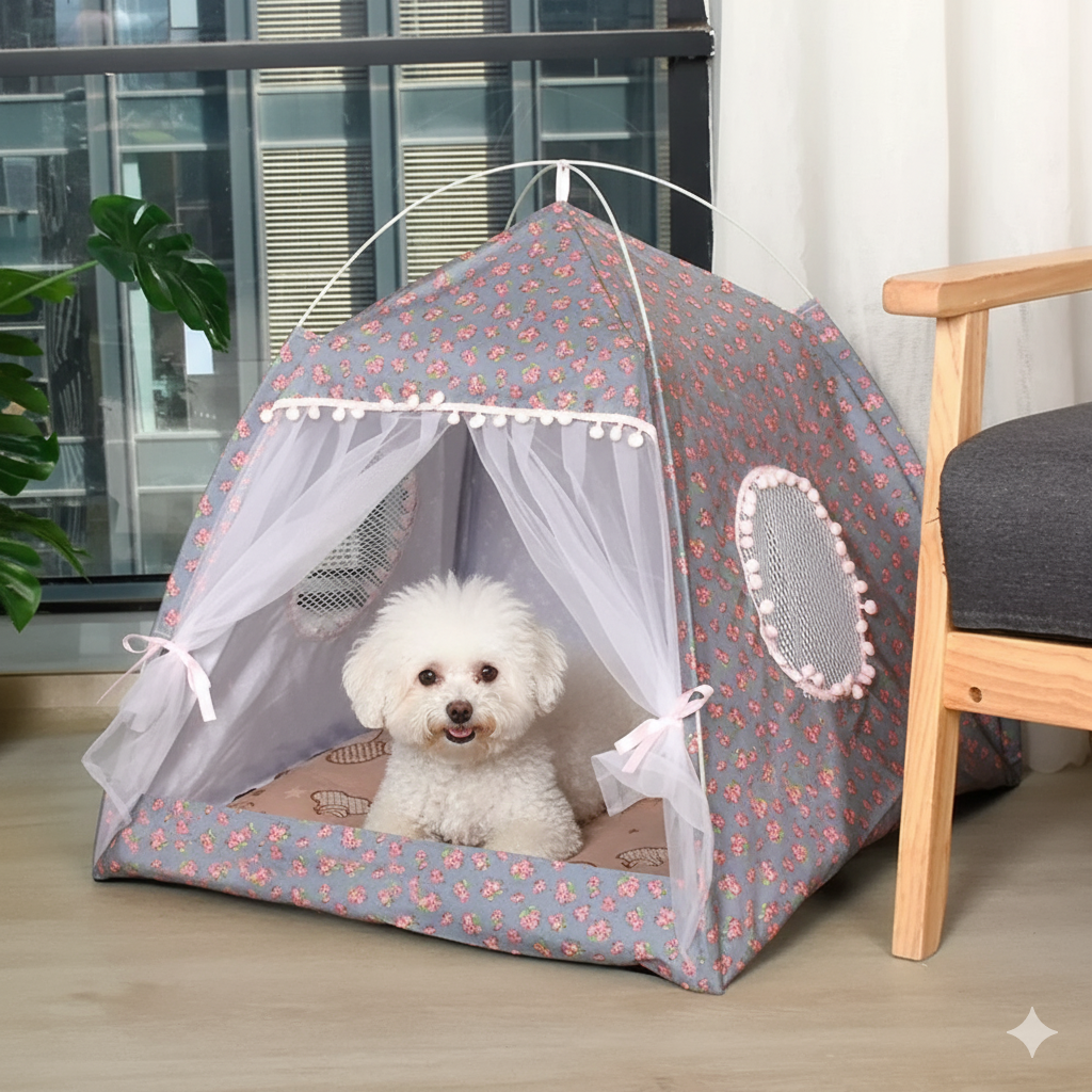 PetBloom / Semi-Enclosed Flower Pet Bed