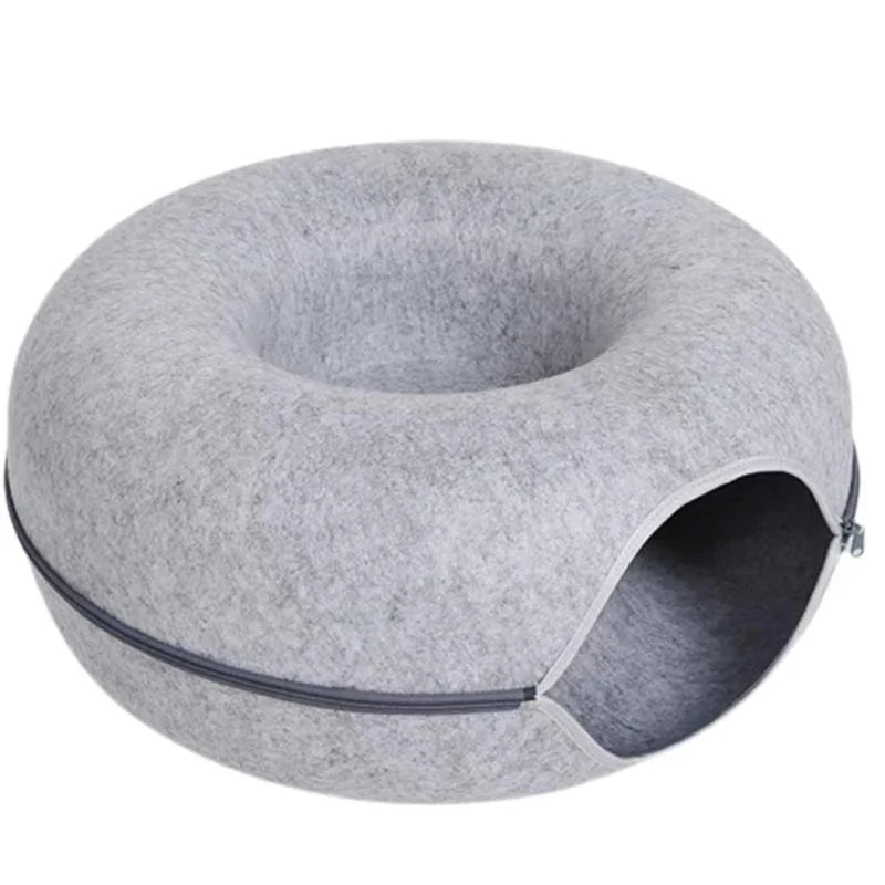 2-in-1-Cat-Tunnel-Bed-grey