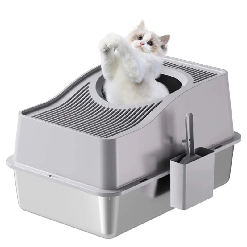 ASHE-Cat-Litter-Box-in-Stainless-Steel-with-Anti-Odour-'0