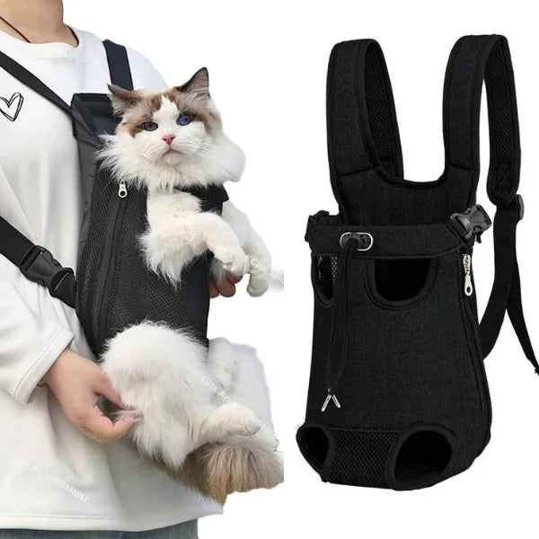 Bella Pet Carrier Cat Dogs Adjustable Backpack-black premiun