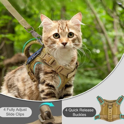 Cat Accessories Auréo | Soft Mesh Harness for Cats-details