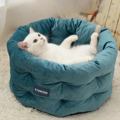 Cat Bed Elmsley | Cosy Velvet Bed for Cats and Small Dogs,.-