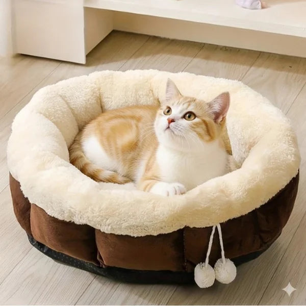 Cat Bed Elowen | Washable Extra High Bed for Cats and Small Dogs.+