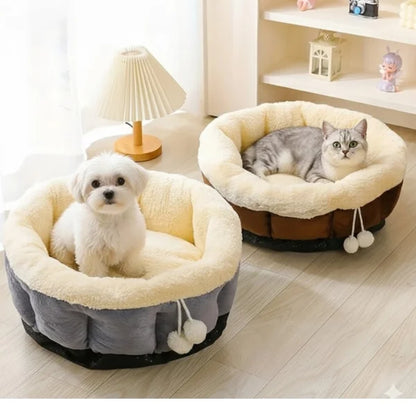 Cat Bed Elowen | Washable Extra High Bed for Cats and Small Dogs-.