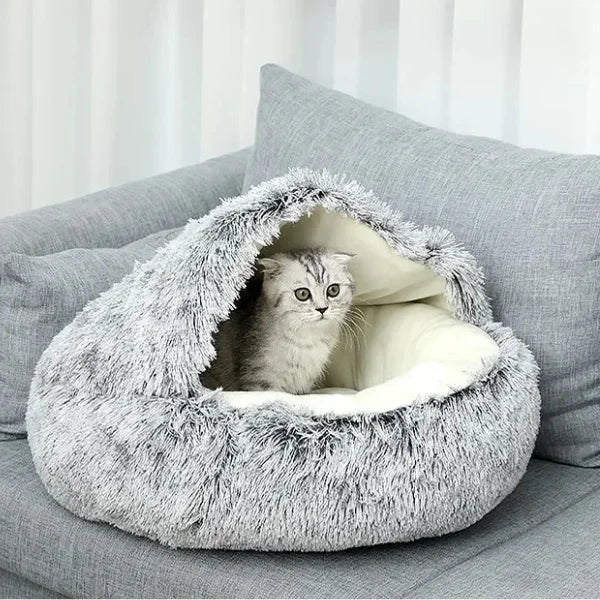 Cat Bed Everloft | Self-Warming Plush Nest Bed for Cats