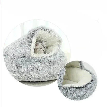 Cat Bed Everloft | Self-Warming Plush Nest Bed for Cats-details-.,4