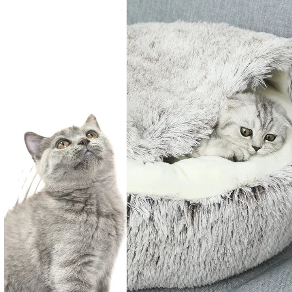 Cat Bed Everloft | Self-Warming Plush Nest Bed for Cats
