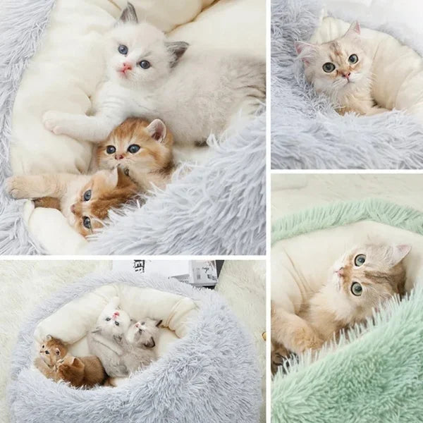 Cat Bed Everloft | Self-Warming Plush Nest Bed for Cats-info