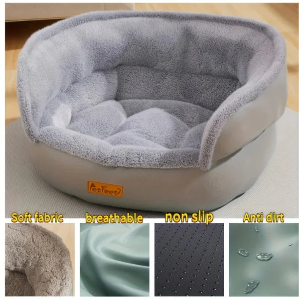 Cat Bed PurrFern | Washable Comfort Bed for Dogs and Cats-info..