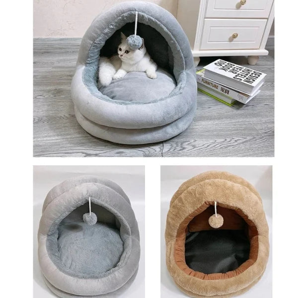Cat Bed SoftBloom  Cozy Cave Nest Bed for Cats-details