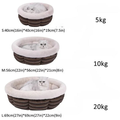 Cat Beds Hollis, Soft Round Winter Bed for Cats-size
