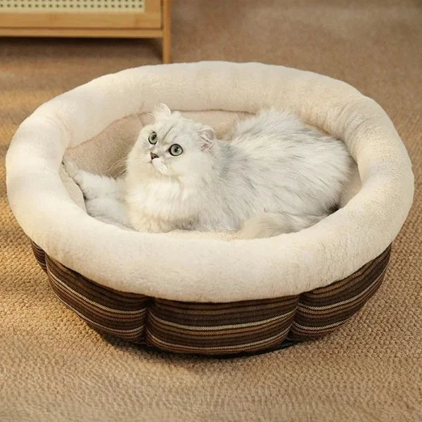 Cat Beds Hollis, Soft Round Winter Bed for Cats.