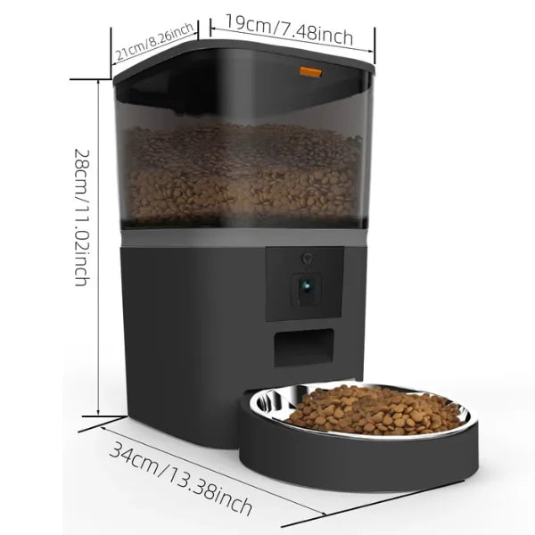 Cat Feeder Automatic Millie | Smart Pet Feeder with Camera,size