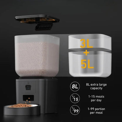 Cat Feeder Automatic Rupert | 8L Smart Feeder with HD Camera-info..2