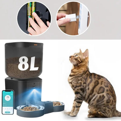 Cat Feeder Automatic Rupert | 8L Smart Feeder with HD Camera-8 l