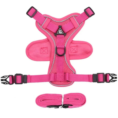 Cat Harness Hollis | Adjustable Cat Harness and Leash Set-pink