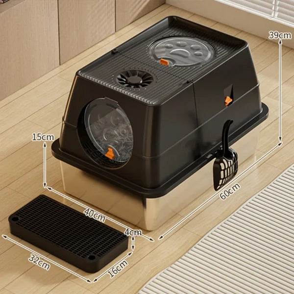 Cat-Litter-Box-Merrin-Premium-Stainless-Steel-size