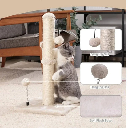 Cat Scratcher Post  Sisal with Ball details