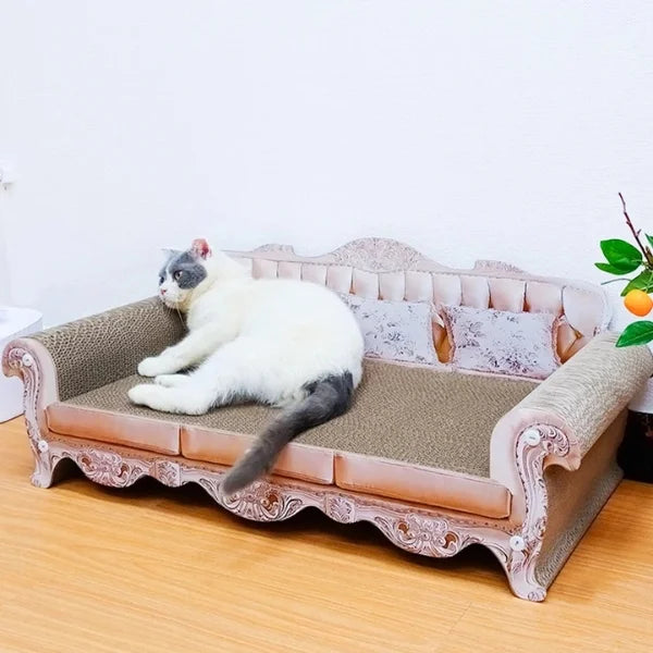 Cat Scratching Marlowe | Sofa Scratcher Bed for Cats.,
