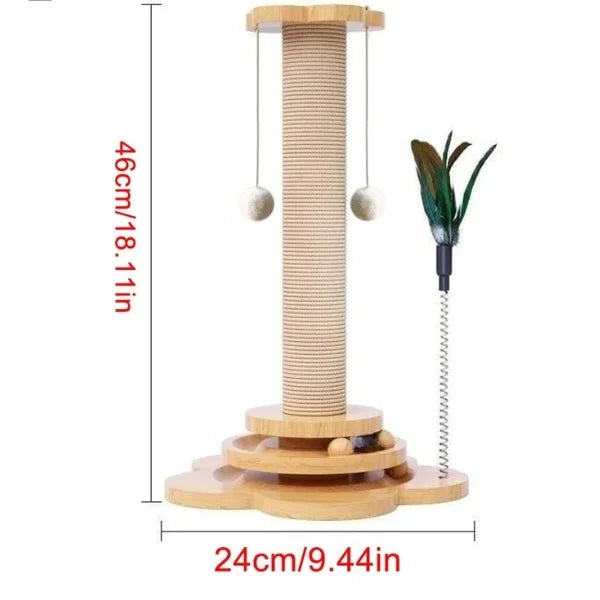 Cat Scratching Post Lior | Sisal with Interactive Platform-size