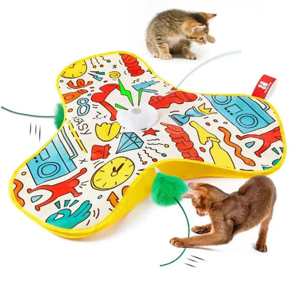 Cat Toys Smart Hide & Seek Feather Teaser