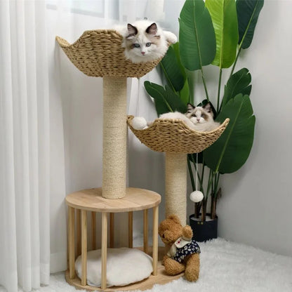 Cat Tree  3-Level Cat Tower with Sisal Scratcher Posts.