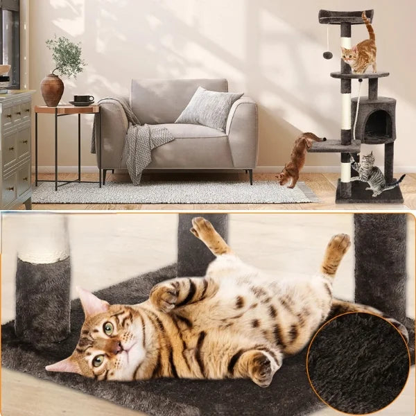 Cat Tree for Cats Velora | Climbing Centre with Sisal Scratch Posts.