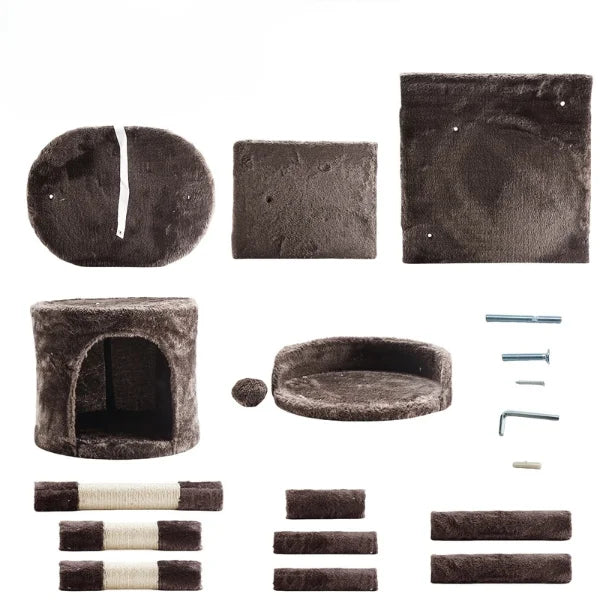 Cat Tree for Cats Velora | Climbing Centre with Sisal Scratch Posts-info.