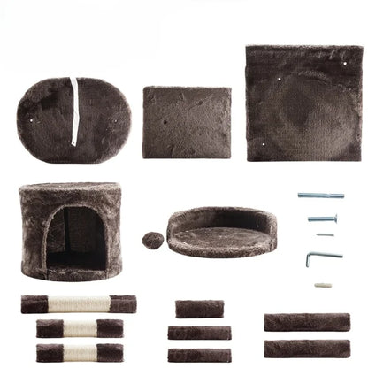 Cat Tree for Cats Velora | Climbing Centre with Sisal Scratch Posts-info.