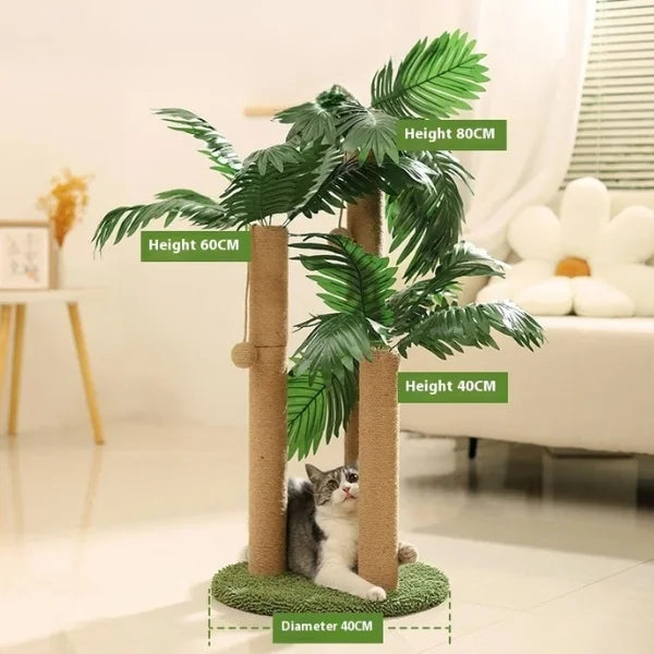 Cat Tree for Cats Veylor | Premium Sisal Palm Tree Post-size