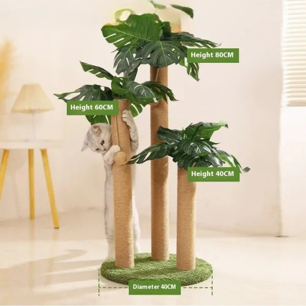 Cat Tree for Cats Veylor | Premium Sisal Palm Tree Post.size.,