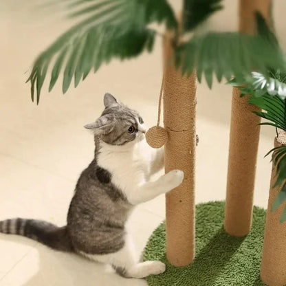 Cat Tree for Cats Veylor | Premium Sisal Palm Tree Post-.,