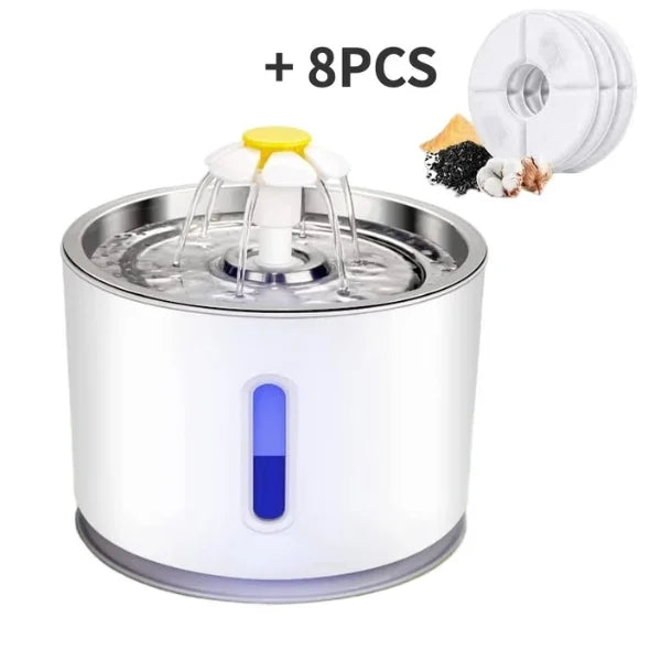 Cat Water Fountain Liryn | Quiet 2.4L Cat Water Fountain-8pcs