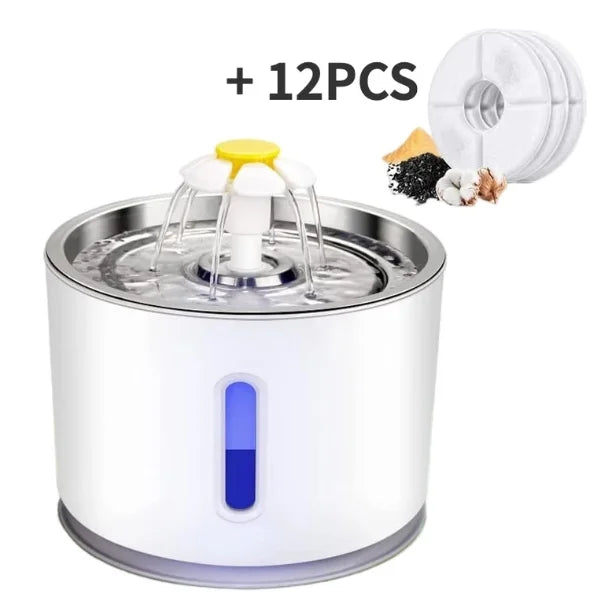 Cat Water Fountain Liryn | Quiet 2.4L Cat Water Fountain-12pcs