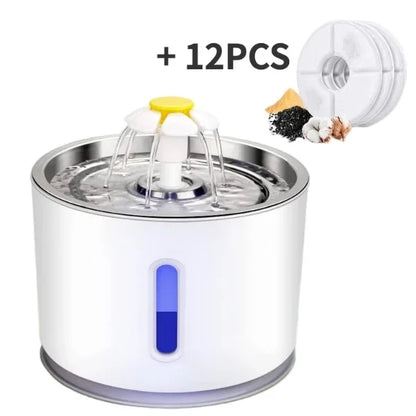 Cat Water Fountain Liryn | Quiet 2.4L Cat Water Fountain-12pcs