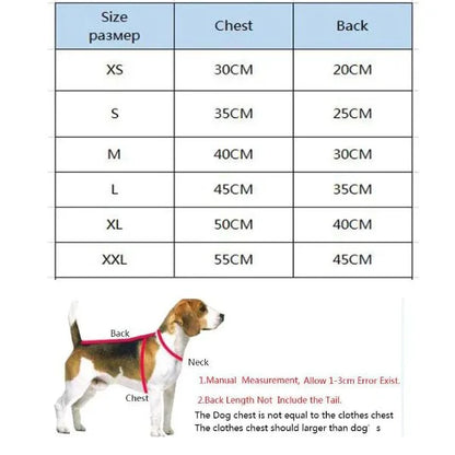 DOG COAT | Warm Padded Waterproof Vest with Harness Size