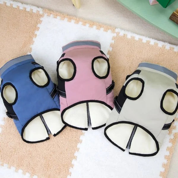 Dog Coat | Reflective Winter Jacket with Harness-details-2