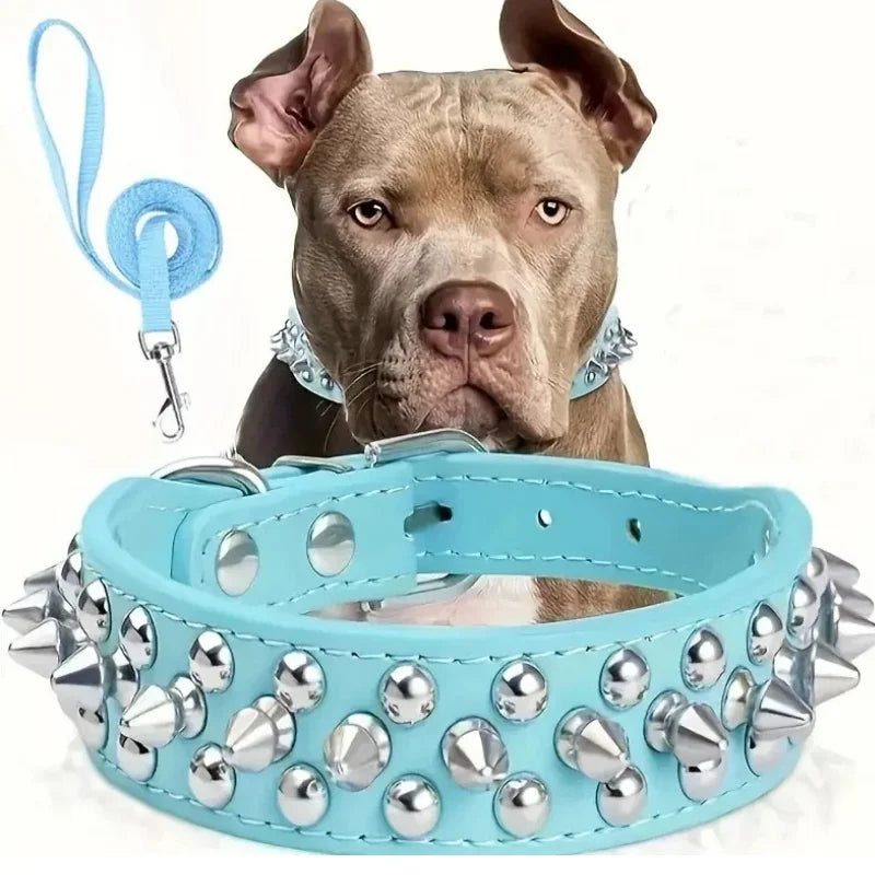 Dog-Collar-Apex-Spiked-Leather-Collar-_-Adjustable-Lead-Set-blue