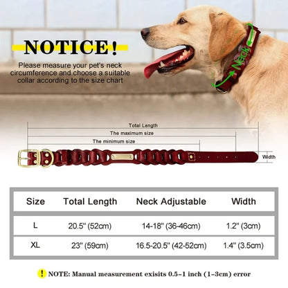 Dog-Collar-Colt-Genuine-Leather-size