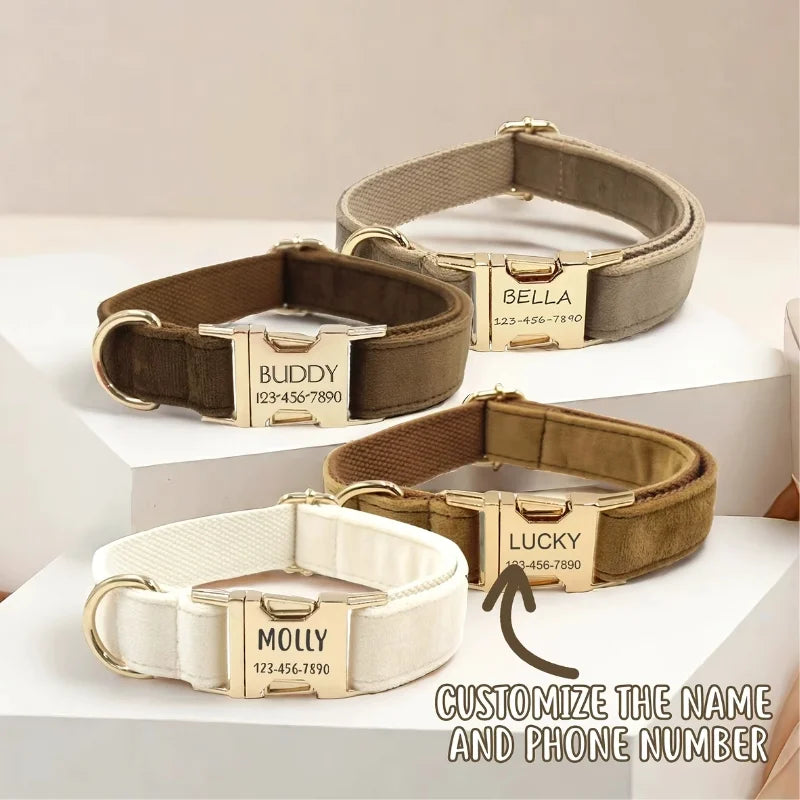 Dog-Collar-Ischia-Velvet-Personalised-options