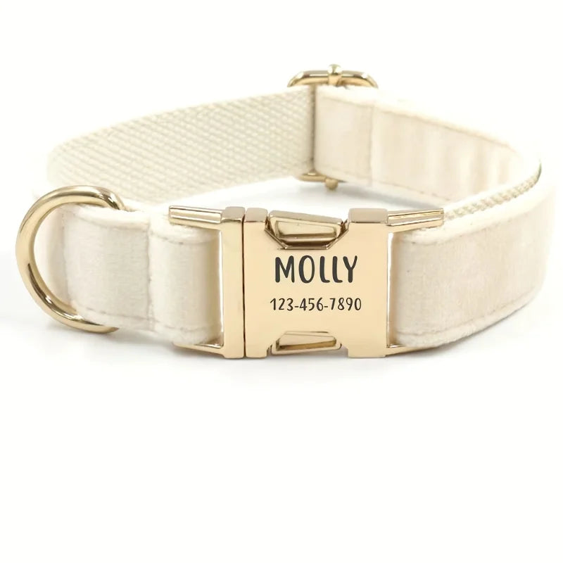 Dog-Collar-Ischia-Velvet-Personalised-whit