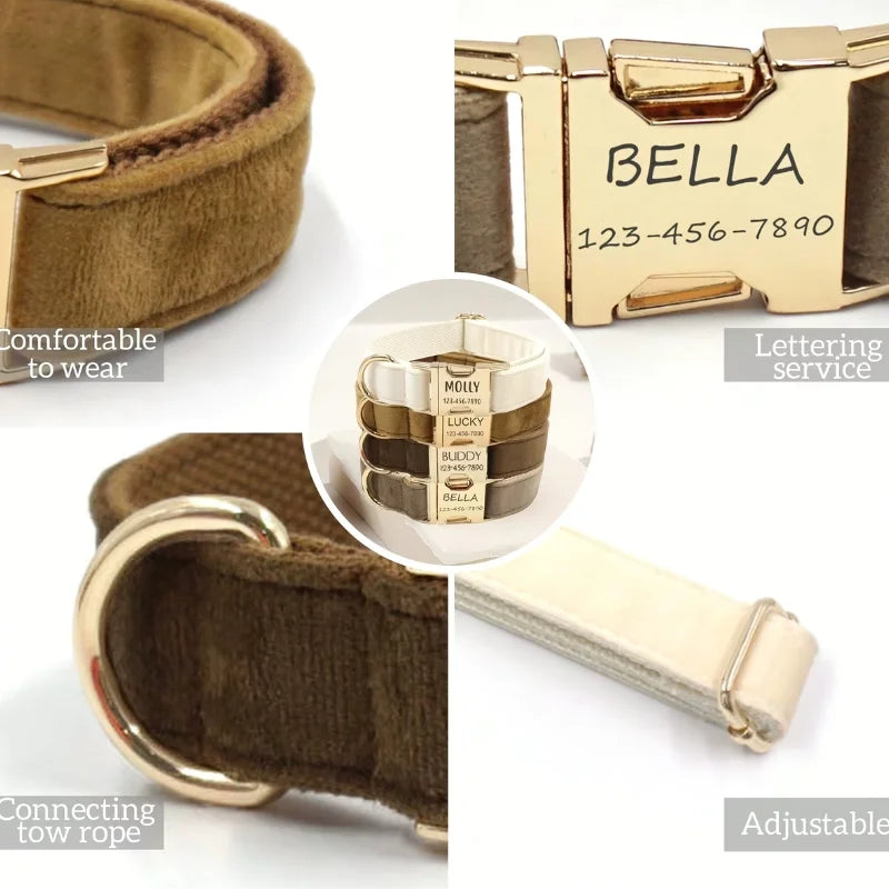 Dog-Collar-Ischia-Velvet-Personalised-details