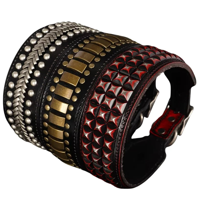 Dog Collar Rocco Wide Leather — A Bold Two-Inch Statement