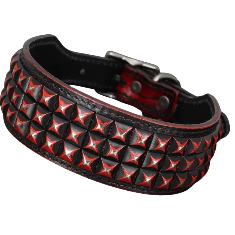 Dog Collar Rocco Wide Leather — A Bold Two-Inch Statement