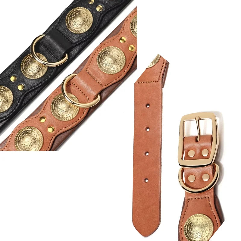 Dog-Collar-Siena-Studded-Leather-details